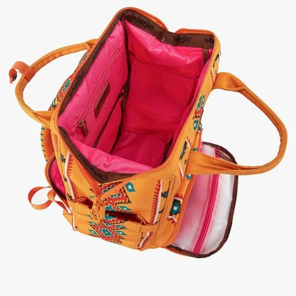 Wrangler Aztec Backpack Daypack Travel Bag Side Pockets NWT - Picture 2 of 7